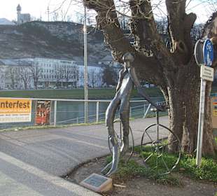 Promenade an der Salzach in Salzburg