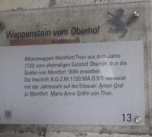 Wappenstein vom Oberhof Tettnang