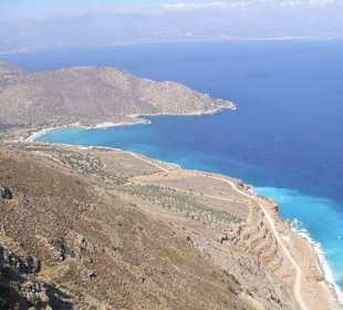 Aussicht auf der Fahrt nach Vai den Palmenstrand