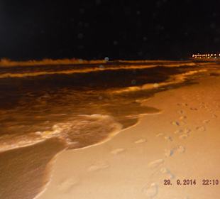 Strand Cala Millor bei Nacht