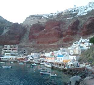 Ammoudi, Oia - Fischrestaurants am Hafen