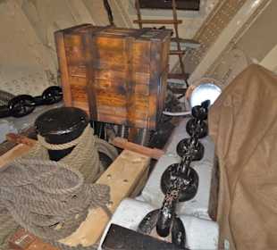 Im Bugraum mit der Ankerkette