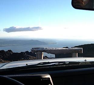 Blick vom Osorno auf den Llago Llanquihue