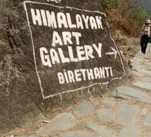 Hinweisschild am Trekkingpfad