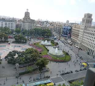 Aussicht auf den Placa de Catalunya