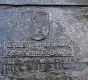 Inschrift am Blinden-Stadtmodell