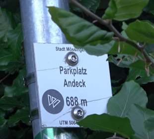 Wanderparkplatz Andeck Talheim