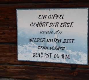 Mariandl-Alm - Hinweistafel