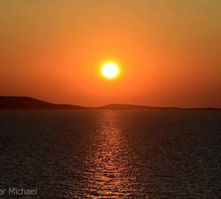 Sonnenuntergang in Naxos Stadt