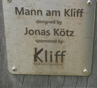 INFO-Tafel Mann am Kliff