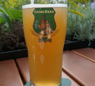 Abendessen bei der Brauereigaststätte Georgbräu
