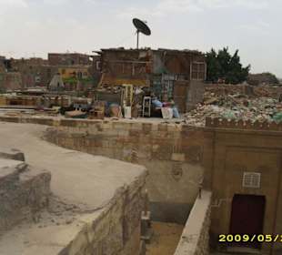 Blick auf das Müllviertel vom Dach des Mausoleums
