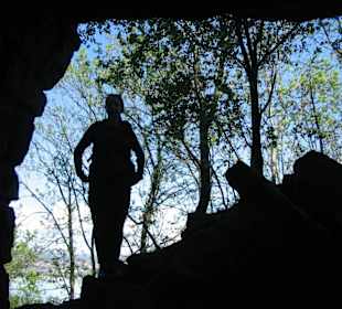 In front of the monks\' cave