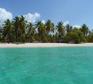 Blick vom Boot auf Saona