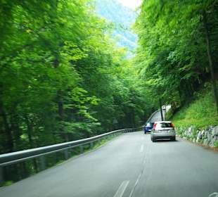 Das ist die Steilkurve Vorsichtig fahren