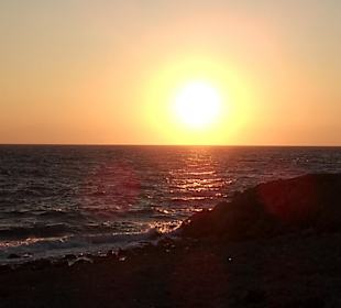 Sonnenuntergang hinter dem Apollotempel