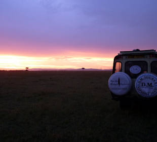 D.M.Tours beim Sonnenaufgang in der Masai Mara
