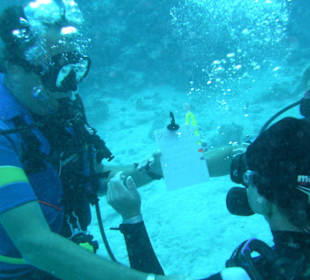 Hochzeitsantrag unter Wasser