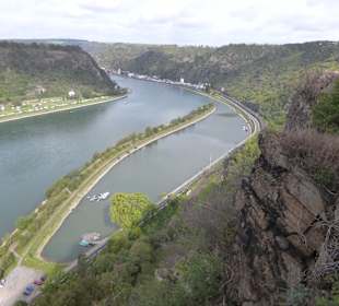 Ausblick vom Loreley-Felsen (Loreley-Plateau)