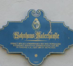 INFO-Schild für Sehenswürdigkeit - das Malerhäusle