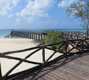 Steg in Richtung altes Gefängnis und Schildkröten