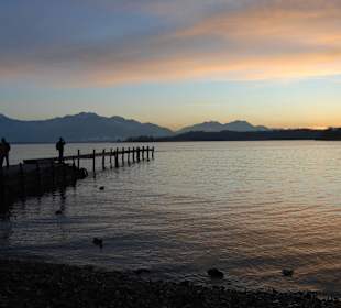 Abendstimmung am Chiemsee 8 Km vom Golf Resort Achental