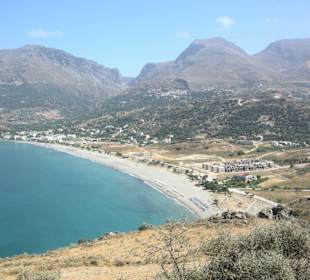 Strand von Plakias von einem Berg