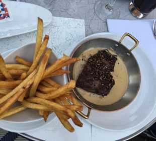 Pfeffersteak (mir war es zu scharf)