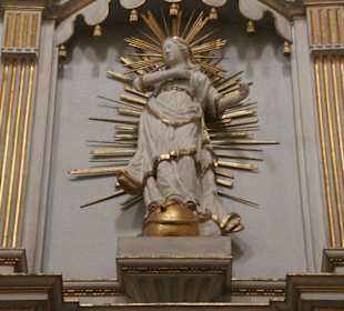 Spätbarocker Benediktsaltar, Detail