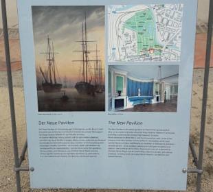Neuer Pavillion, Hinweisschild