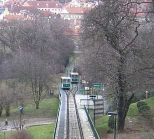 Standseilbahn auf den Petrin Hügel
