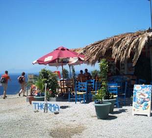 Taverne mit Blick auf Meer