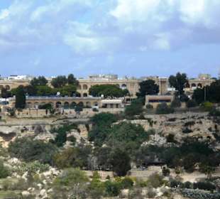Blick von der Mauer am Bastion-Square