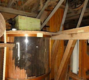 Blick in den oberen Teil des Mehlmischers