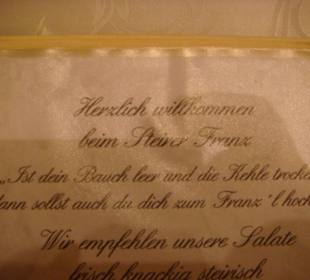 Speisekartenspruch