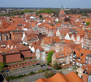 Blick vom Wasserturm über die Lüneburger Altstadt