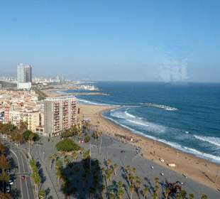 Strand  Blick aus der Seilbahn