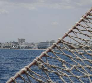 Schöne Aussicht zum Strand von Sousse