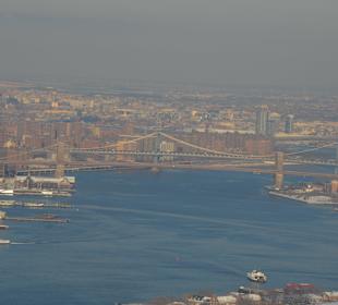 East River, Brooklynbridge und Manhattanbridge