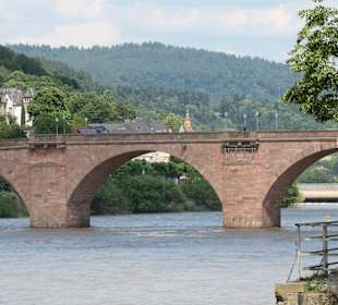 Blick zur Altem Brücke von Heidelberg
