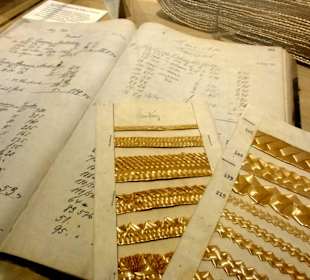 Strohgeflecht-Muster und Auftragsbuch