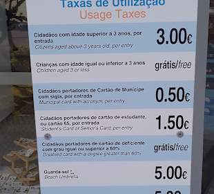 Eintrittspreise Natur-Pools in Porto Moniz