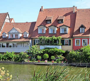 Die Häuser Klein-Venedigs am Ufer der Regnitz