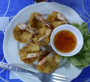 Fritierte Crevetten als Vorspeise