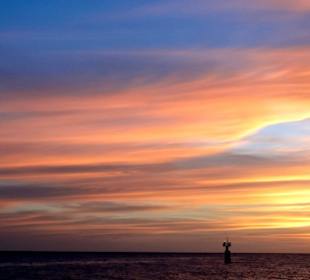 Sonnenuntergang im Restaurant Perla del Mar 