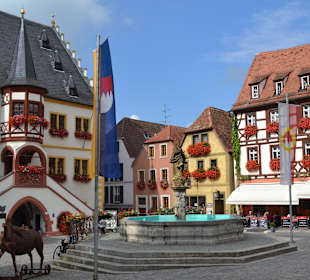 Marktplatz vom 3km entfernten Ort Volkach