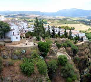 Seilicher Blick auf die Schlucht in Ronda