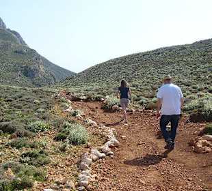 Fußweg nach Balos.Vom Parkplatz noch 15Min. Gehweg