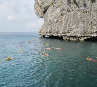 Beim Schnorcheln (Speedboottour)