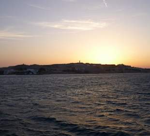 Rückweg in den Sonnenuntergang